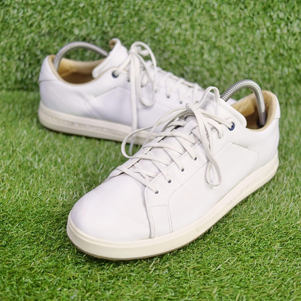 Adidas AdiPure Golf Shoes White Leather Spikeless - Men Size 9